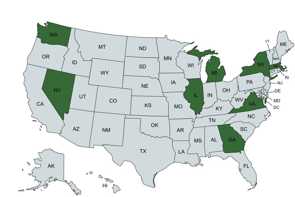 Map where we have clients